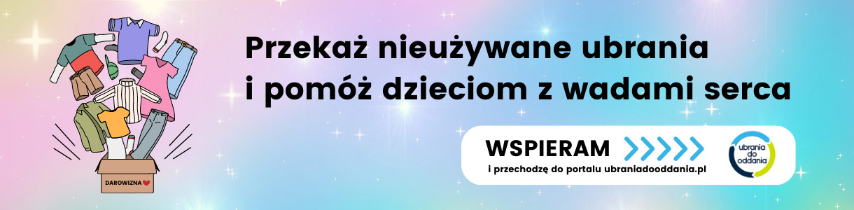 Baner: Przekaż nieużywane ubrania i pomóż dzieciom z wadami serca