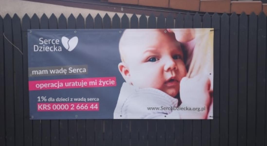 Kampania 1% w czasie epidemii. Powieś banner Fundacji.